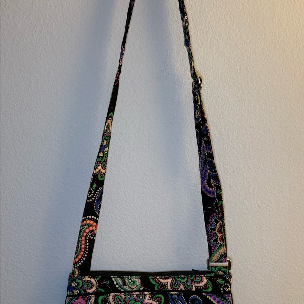 Vera Bradley Black and Green Floral Crossbody Bag - Picture 3 of 11